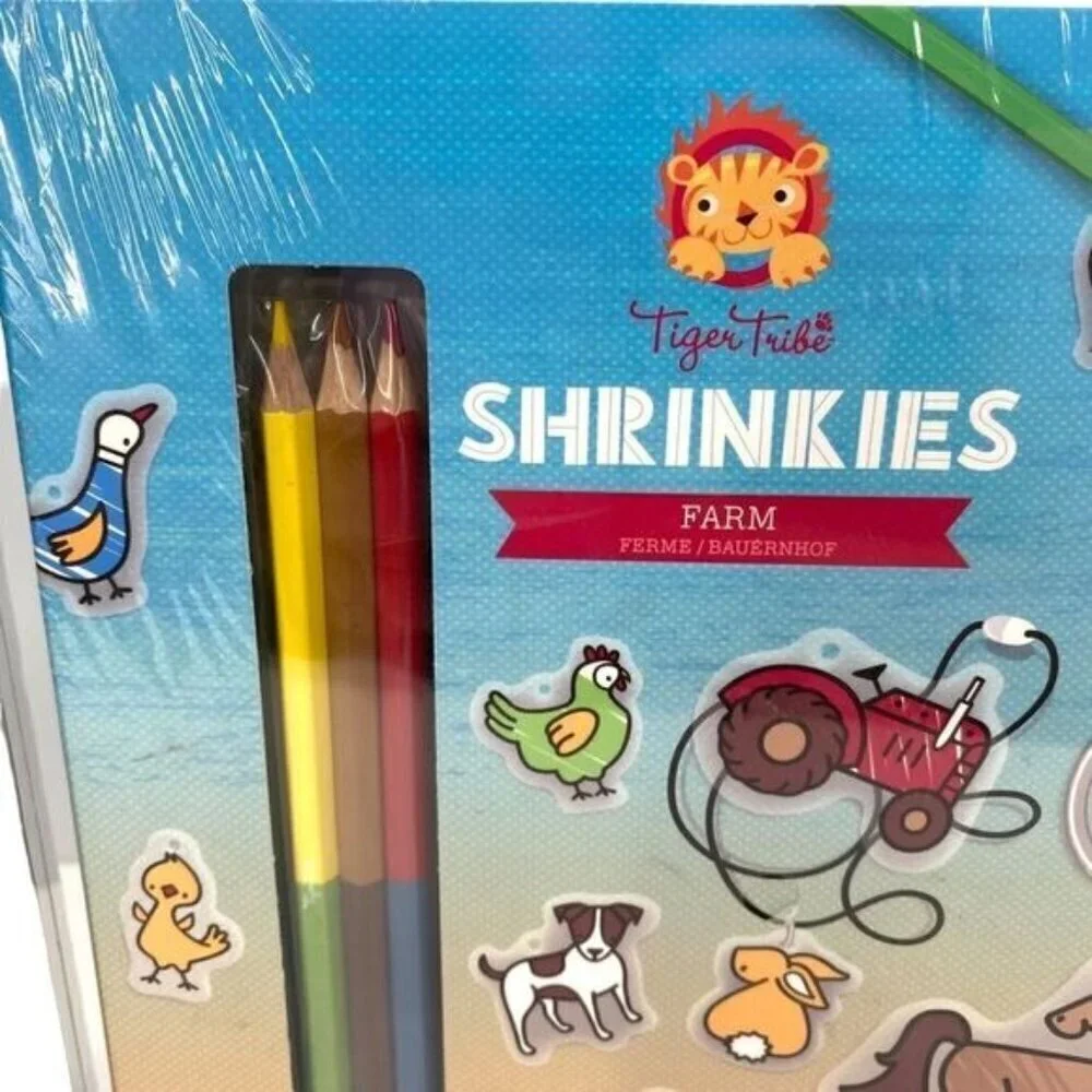 Magnetic Book and Farm Animals Shrinkies Activity Sets New